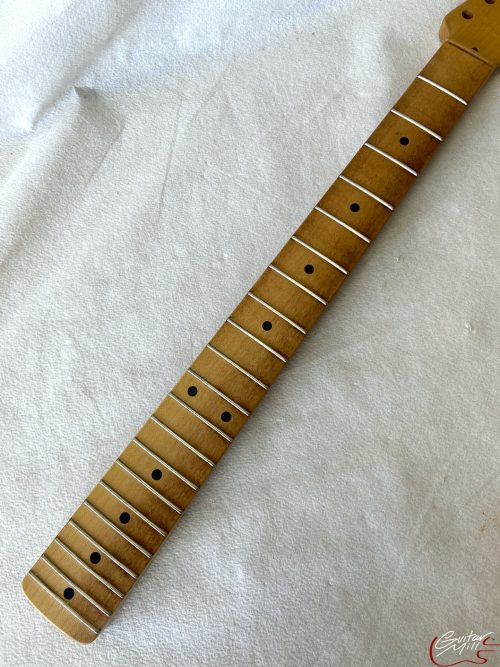 S-Style Replacement Neck / 1 pc. Maple / Chunky C / Compound Radius / V.T. Satin / Med Relic (#GIN-3253) - Image 4