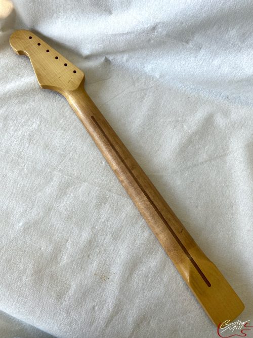 S-Style Replacement Neck / 1 pc. Maple / Chunky C / Compound Radius / V.T. Satin / Med Relic (#GIN-3253) - Image 6