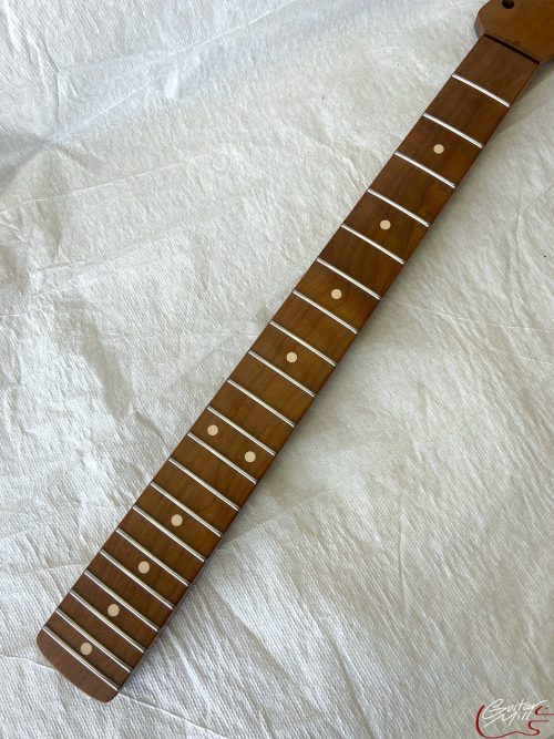 S-Style Replacement Neck / 1 pc. Roasted Maple / Flame Maple Skunk Stripe / Classic C / Satin (#GIN-3259) - Image 4