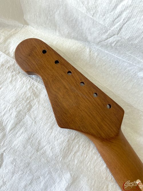 S-Style Replacement Neck / 1 pc. Roasted Maple / Flame Maple Skunk Stripe / Classic C / Satin (#GIN-3259) - Image 7