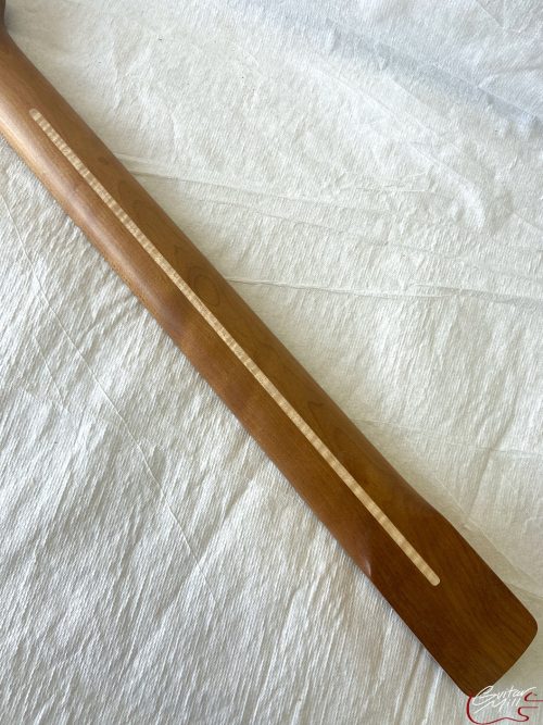 S-Style Replacement Neck / 1 pc. Roasted Maple / Flame Maple Skunk Stripe / Classic C / Satin (#GIN-3259) - Image 8