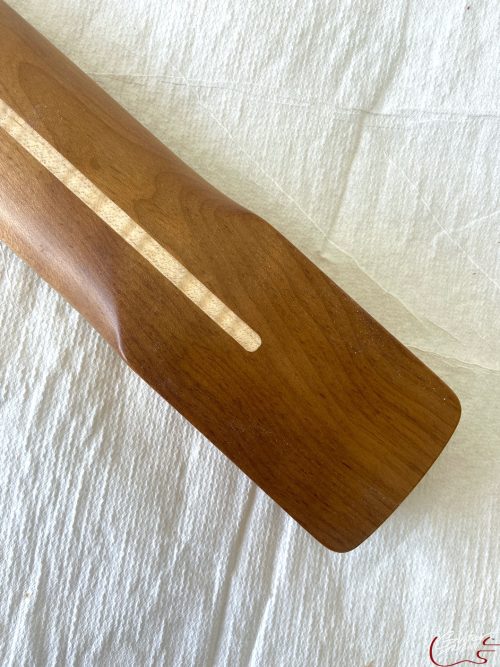 S-Style Replacement Neck / 1 pc. Roasted Maple / Flame Maple Skunk Stripe / Classic C / Satin (#GIN-3259) - Image 9