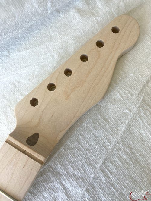 T-Style Replacement Neck / 1 pc. Maple / Soft Chunky V / Abalone Dots (#GIN-3260) - Image 3
