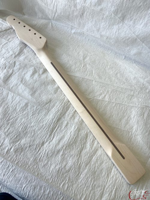 T-Style Replacement Neck / 1 pc. Maple / Soft Chunky V / Abalone Dots (#GIN-3260) - Image 6