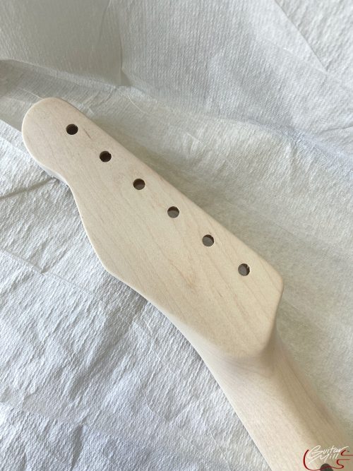 T-Style Replacement Neck / 1 pc. Maple / Soft Chunky V / Abalone Dots (#GIN-3260) - Image 7