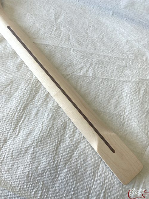 T-Style Replacement Neck / 1 pc. Maple / Soft Chunky V / Abalone Dots (#GIN-3260) - Image 8