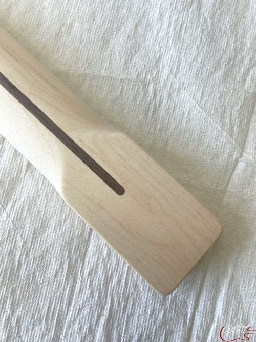 T-Style Replacement Neck / 1 pc. Maple / Soft Chunky V / Abalone Dots (#GIN-3260) - Image 9