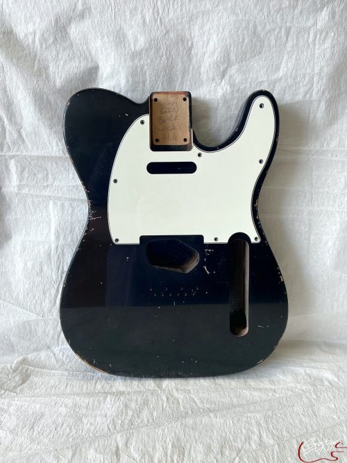 T-Style Body / Alder / 4 lbs. 6 oz. / Nitrocellulose 'Black' / Uni-Rout / Med. Relic (#GIN-3264)
