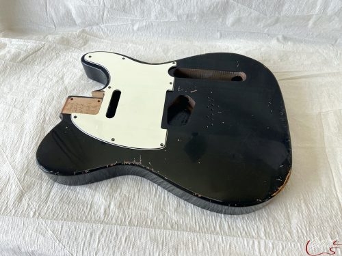 T-Style Body / Alder / 4 lbs. 6 oz. / Nitrocellulose 'Black' / Uni-Rout / Med. Relic (#GIN-3264) - Image 2