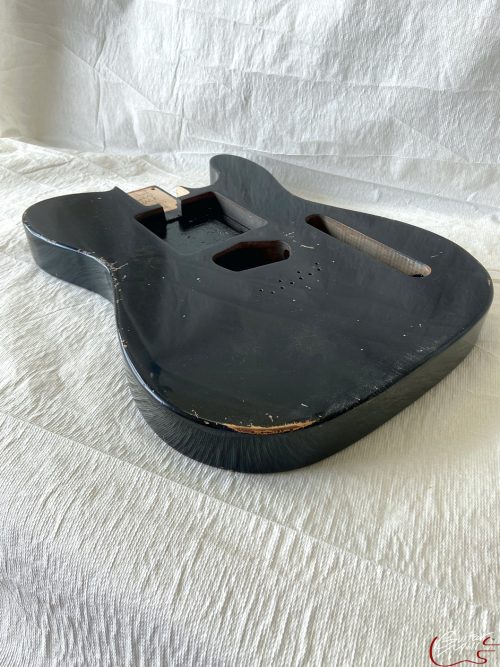 T-Style Body / Alder / 4 lbs. 6 oz. / Nitrocellulose 'Black' / Uni-Rout / Med. Relic (#GIN-3264) - Image 3