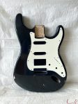 S-Style Body / Swamp Ash / 4 lbs. 5 oz. / Nitrocellulose 'Black' / HSS / Med-Heavy Relic (#GIN-3265)