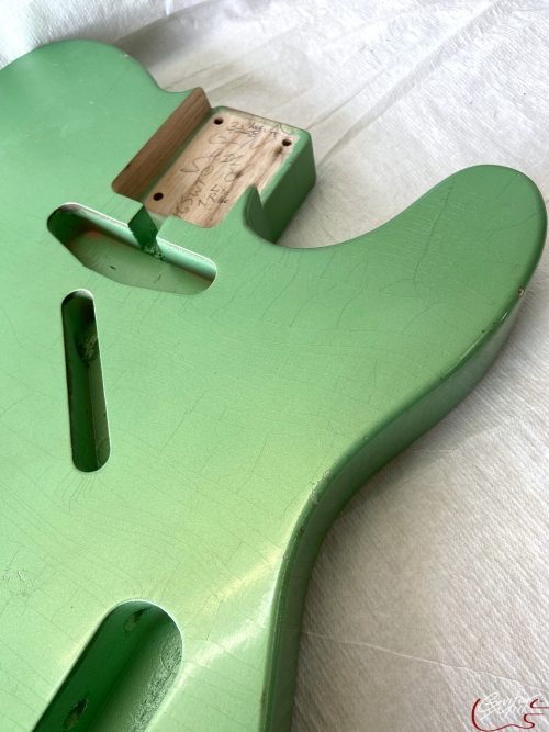 T-Style Body / Swamp Ash / 4 lbs. 11 oz. / Nitrocellulose 'Avocado Mist' / Light Relic (#GIN-3268) - Image 4
