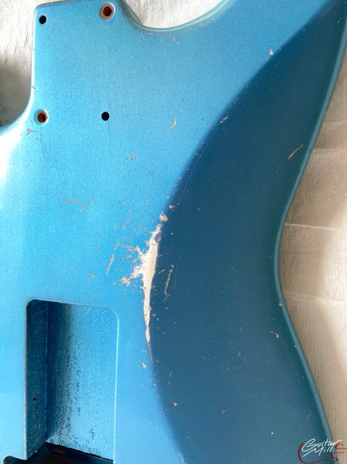S-Style Body / Alder / 4 lbs. 6 oz. / Nitrocellulose 'Aged Lake Placid Blue' / Med Relic (#GIN-3269) - Image 5