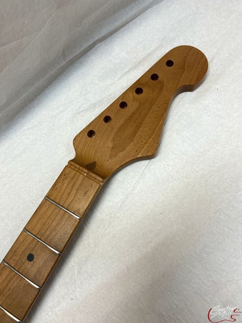T-Style Replacement Neck / S-Style Head / 1 pc. Roasted Maple / Chunky C / Satin / Closet Clean (#GIN-3274)