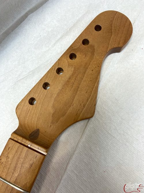T-Style Replacement Neck / S-Style Head / 1 pc. Roasted Maple / Chunky C / Satin / Closet Clean (#GIN-3274) - Image 3