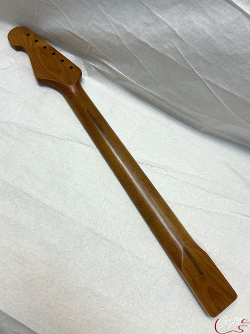 T-Style Replacement Neck / S-Style Head / 1 pc. Roasted Maple / Chunky C / Satin / Closet Clean (#GIN-3274) - Image 6
