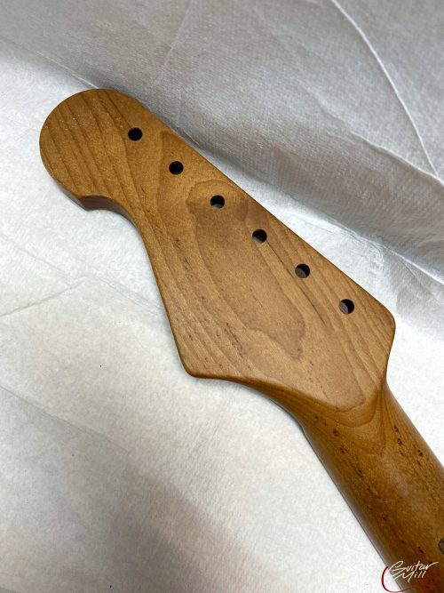 T-Style Replacement Neck / S-Style Head / 1 pc. Roasted Maple / Chunky C / Satin / Closet Clean (#GIN-3274) - Image 7