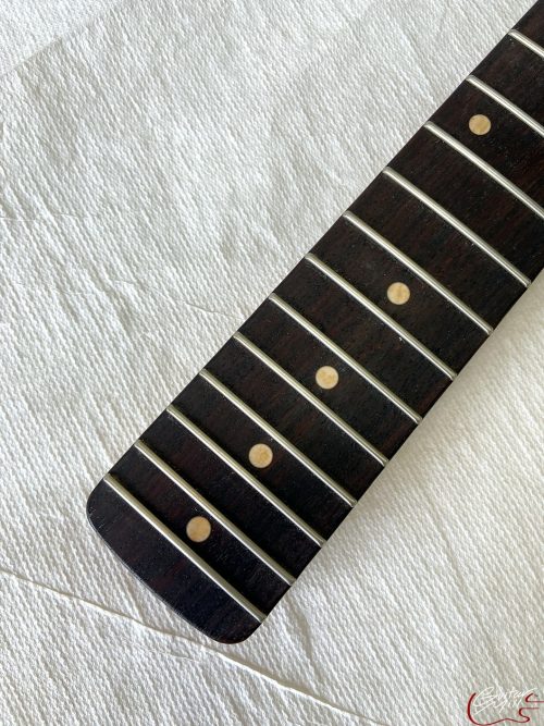 T-Style Replacement Neck / ROUND HEEL / 2 pc. Roasted Lite Flame Maple & Indian Rosewood / Classic C / Satin / Light Relic (#GIN-3309) - Image 5