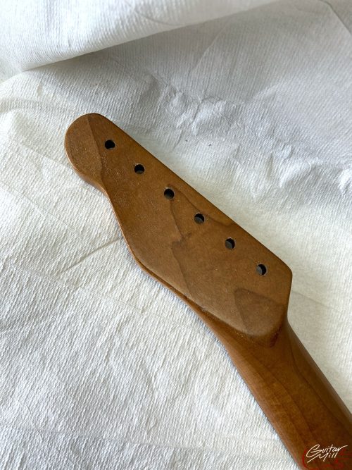 T-Style Replacement Neck / ROUND HEEL / 2 pc. Roasted Lite Flame Maple & Indian Rosewood / Classic C / Satin / Light Relic (#GIN-3309) - Image 7