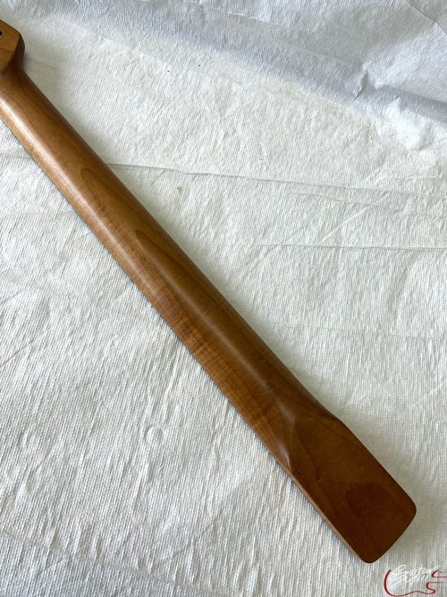 T-Style Replacement Neck / ROUND HEEL / 2 pc. Roasted Lite Flame Maple & Indian Rosewood / Classic C / Satin / Light Relic (#GIN-3309) - Image 8