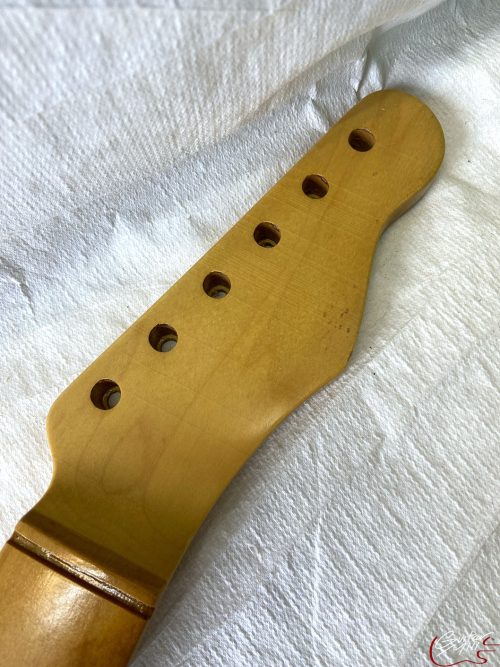 T-Style Replacement Neck / 2 pc. Maple (No Skunk Stripe) / Classic C / V.T. Satin / Med Relic (#GIN-3310) - Image 3