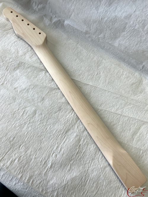 T-Style Replacement Neck / 2 pc. Maple & Indian Rosewood / Pearloid Dots / Chunky C (#GIN-3313) - Image 6