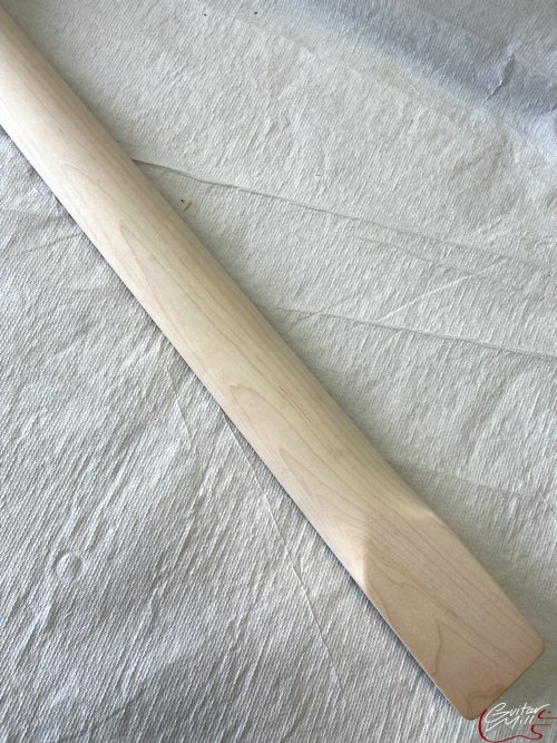 T-Style Replacement Neck / 2 pc. Maple & Indian Rosewood / Pearloid Dots / Chunky C (#GIN-3313) - Image 8