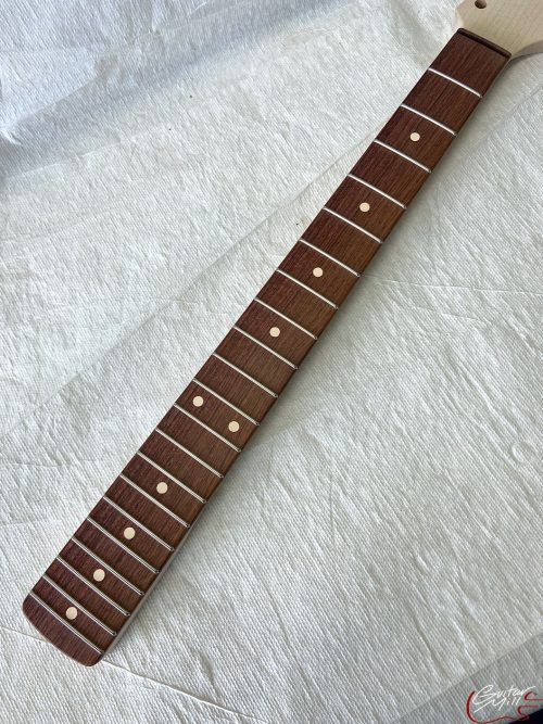 S-Style Replacement Neck / 2 pc. 1/4 Sawn Maple & Madagascar Rosewood / Classic C (#GIN-3314) - Image 4