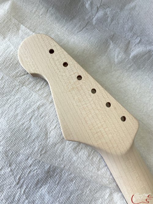 S-Style Replacement Neck / 2 pc. 1/4 Sawn Maple & Madagascar Rosewood / Classic C (#GIN-3314) - Image 7