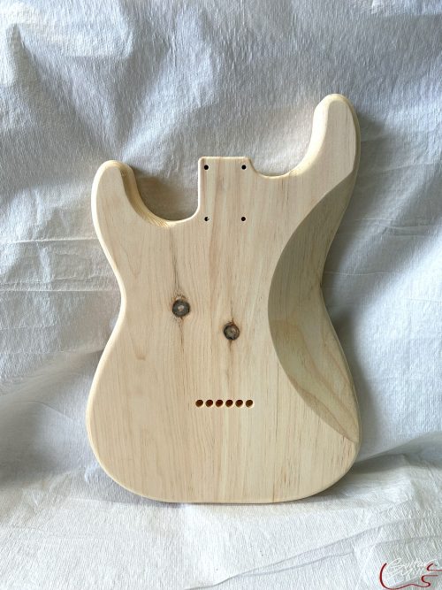 S-Style Hardtail Body / 2 pc. Ultra Light Pine / 3 lbs. 2 oz. (#GIN-3324) - Image 2