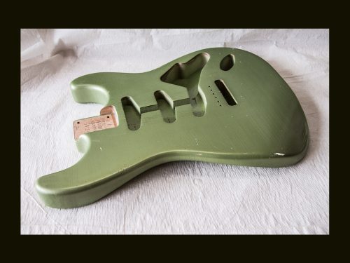 S-Style Body / Alder / 4 lbs. 0 oz. / Nitrocellulose 'Avocado Mist' / Light Relic (#GIN-3330) - Image 5