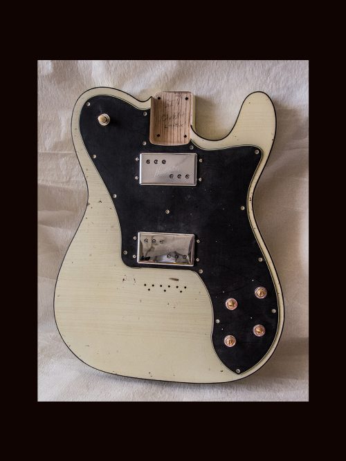 T-Style Deluxe Body / Swamp Ash / 5 lbs. 1 oz. / Nitrocellulose "Aged Olympic White" / Light Relic (#GIN-3356)