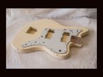 Jazz-Style Body / Alder / 3 lbs. 13 oz. / Nitrocellulose 'Aged Olympic White' / Uni-Rout / Med. Relic (#GIN-3357)