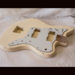 Jazz-Style Body / Alder / 3 lbs. 13 oz. / Nitrocellulose 'Aged Olympic White' / Uni-Rout / Med. Relic (#GIN-3357)