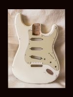 S-Style Body / Ultra Light Swamp Ash / 3 lbs. 11 oz. / Nitrocellulose 'Olympic White'/ Lite - Med. Relic (#GIN-3355)