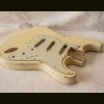 S-Style Body - HT/ Alder / 4 lbs. 2 oz. / Nitrocellulose 'Aged Olympic White' / Med-Hvy. Relic (#GIN-3349)