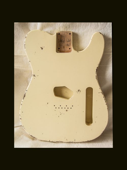 T-Style - Esquire Body / Alder  / 4 lbs. 0 oz. / Nitrocellulose 'Vintage White' / Hvy. Relic (#GIN-3345) - Image 3