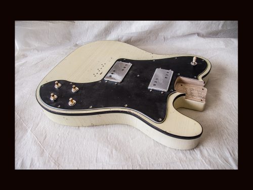 T-Style Deluxe Body / Swamp Ash / 5 lbs. 1 oz. / Nitrocellulose "Aged Olympic White" / Light Relic (#GIN-3356) - Image 4