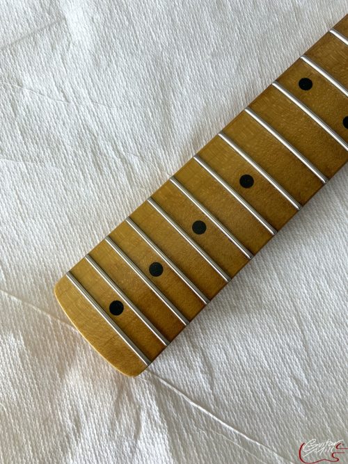 S-Style Replacement Neck / 1 pc. 1/4 Sawn Maple / Chunky C / V.T. Satin / Med Relic (#GIN-3332) - Image 5