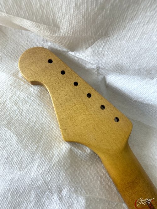 S-Style Replacement Neck / 1 pc. 1/4 Sawn Maple / Chunky C / V.T. Satin / Med Relic (#GIN-3332) - Image 7