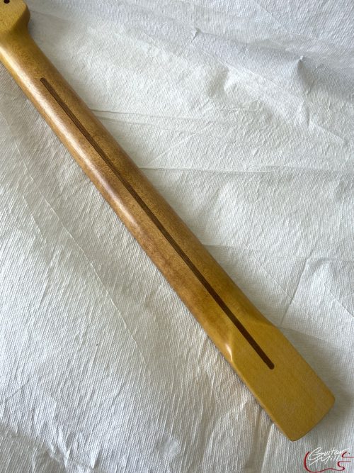 S-Style Replacement Neck / 1 pc. 1/4 Sawn Maple / Chunky C / V.T. Satin / Med Relic (#GIN-3332) - Image 8