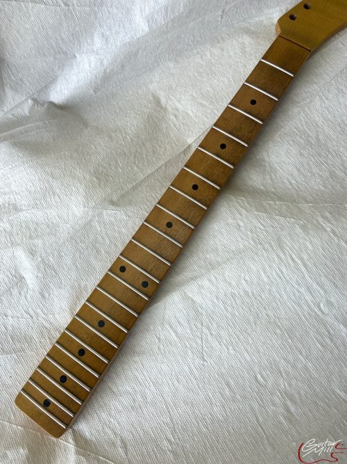 T-Style Replacement Neck / 2 pc. Maple (No Skunk Stripe) / Chunky C+ / V.T. Satin / Med Relic (#GIN-3334) - Image 4