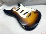 S-Style Body / Ultra Light Pine / 2 lbs. 13 oz. / Nitrocellulose 'Chocolate Burst' / Med. Relic (#GIN-3339)