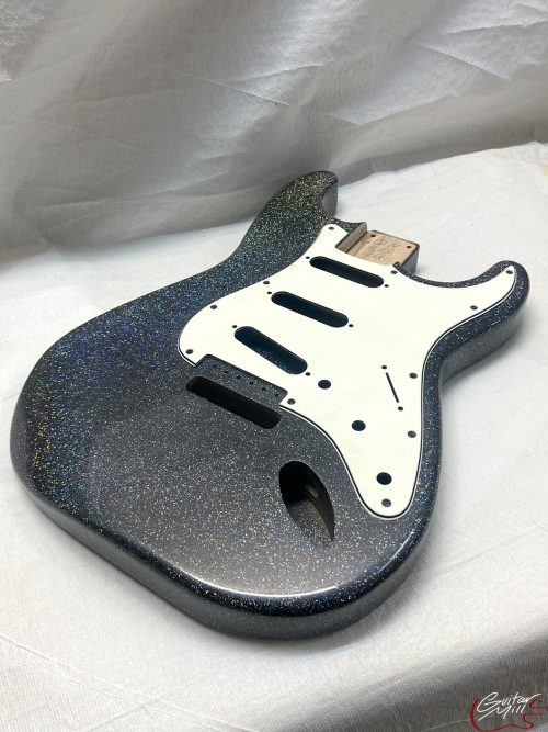 S-Style Body / Ultra Light Swamp Ash / 3 lbs. 14 oz. / Nitrocellulose Holo Flake / Uni-Rout / Light Relic (#GIN-3341) - Image 2