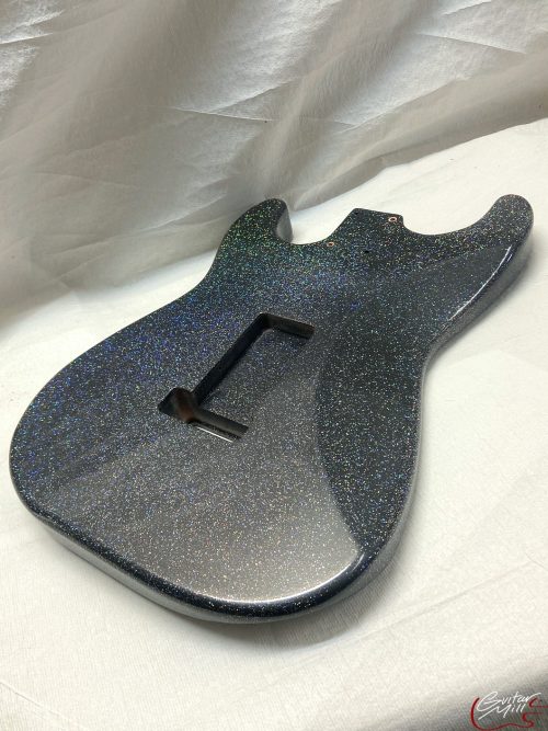 S-Style Body / Ultra Light Swamp Ash / 3 lbs. 14 oz. / Nitrocellulose Holo Flake / Uni-Rout / Light Relic (#GIN-3341) - Image 5