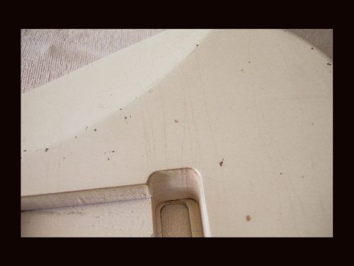 S-Style Body / Ultra Light Swamp Ash / 3 lbs. 11 oz. / Nitrocellulose 'Olympic White'/ Lite - Med. Relic (#GIN-3355) - Image 5