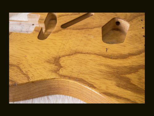 T-Style Body / 1 PC Swamp Ash / 4 lbs. 2 oz. / Nitrocellulose 'Vintage Amber' / Light Relic (#GIN-3351) - Image 5