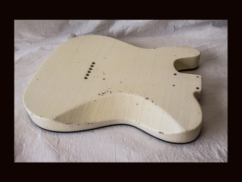 T-Style Deluxe Body / Swamp Ash / 5 lbs. 1 oz. / Nitrocellulose "Aged Olympic White" / Light Relic (#GIN-3356) - Image 6