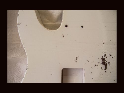 T-Style Body / Alder / 4 lbs. 8 oz. / Nitrocellulose 'Olympic White' / Med. Relic (#GIN-3358) - Image 5