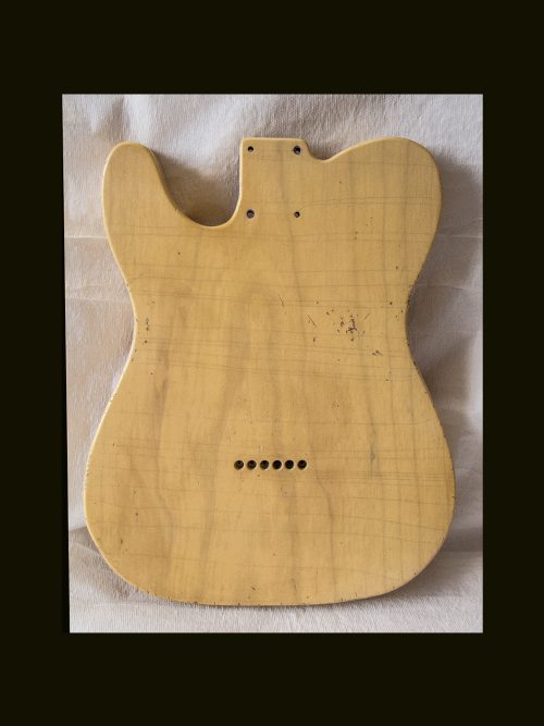 T-Style Body / 1 Piece Light Swamp Ash / 4 lbs. 9 oz. / Nitrocellulose 'Nocaster Blonde' / Light-Med. Relic (#GIN-3350) - Image 6